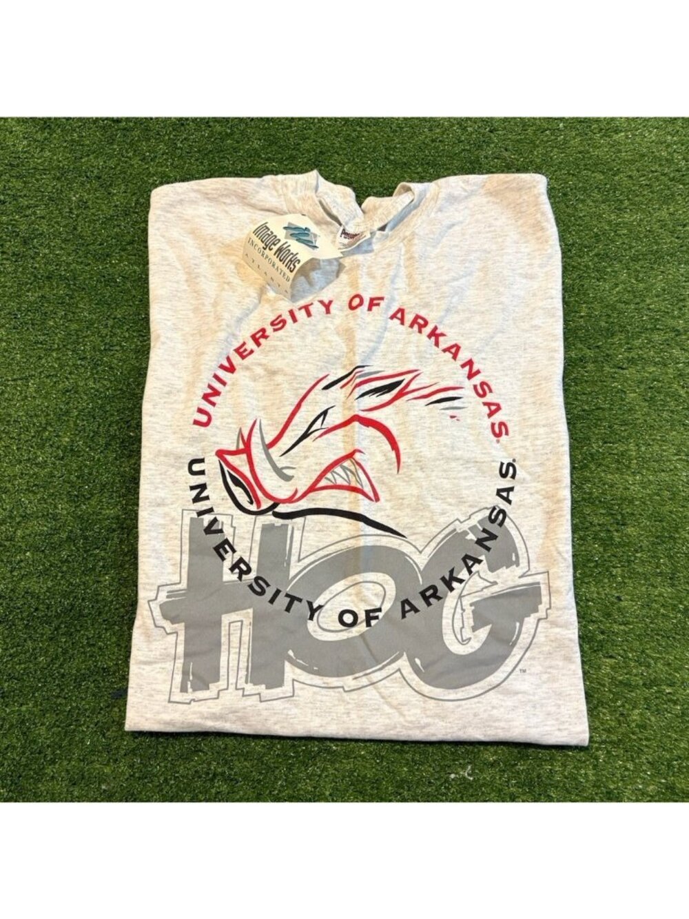 Vintage Arkansas Razorbacks shirt mens 2XL gray new short sleeve football 1990s